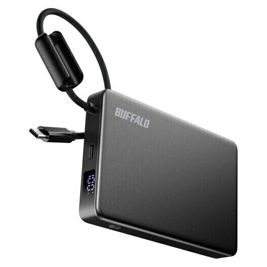 半固体モバイルバッテリー 10000mAh 30W ブラック