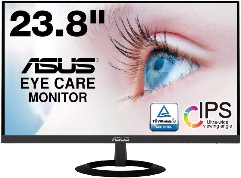 ワイド液晶ディスプレイ 23.8型/1920×1080/HDMI、アナログRGB/ブラック/スピーカー内蔵/HDMIケーブル同梱/3年保証/目に優しいEye Care技術、ブルーライト減軽