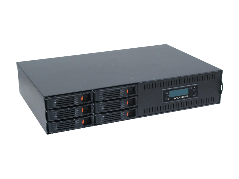 ECLAIRPROシリーズ ER206B32 USB3.2（Gen2）+eSATA対応 ハードウェアRAID対応2Uラックマウント高速DAS 総容量12TB（2TB×6ドライブ）