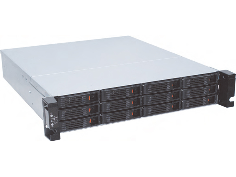 GAIAシリーズ GA2212SV OSレスモデル Intel Xeon採用 2UラックマウントNAS リダンダント電源 総容量192TB（16TB×12ドライブ）/メモリ32GB/10GbE対応SFP+ポート搭載