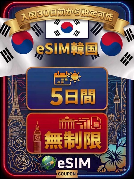 韓国 5日間 無制限