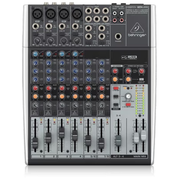 8入力、2AUX、USBオーディオインターフェースを搭載したアナログミキサー