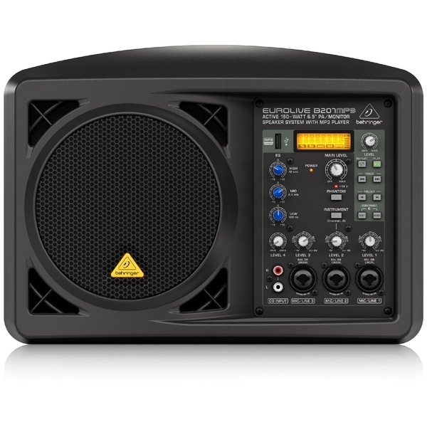MP3内蔵プレーヤー・4chミキサー搭載の150W多目的PAシステム。モニターから会議・セミナー・路上ライブまで幅広く対応