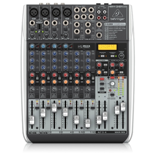 USBオーディオインターフェース、KLARK TEKNIK製FX、コンプレッサー搭載の12入力アナログミキサー