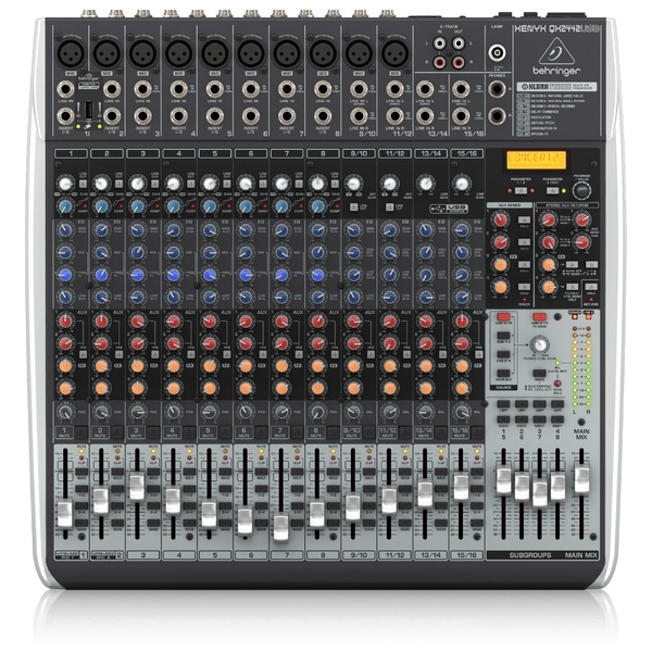 USBオーディオインターフェース、KLARK TEKNIK社製FX、コンプレッサーを搭載した16入力アナログミキサー
