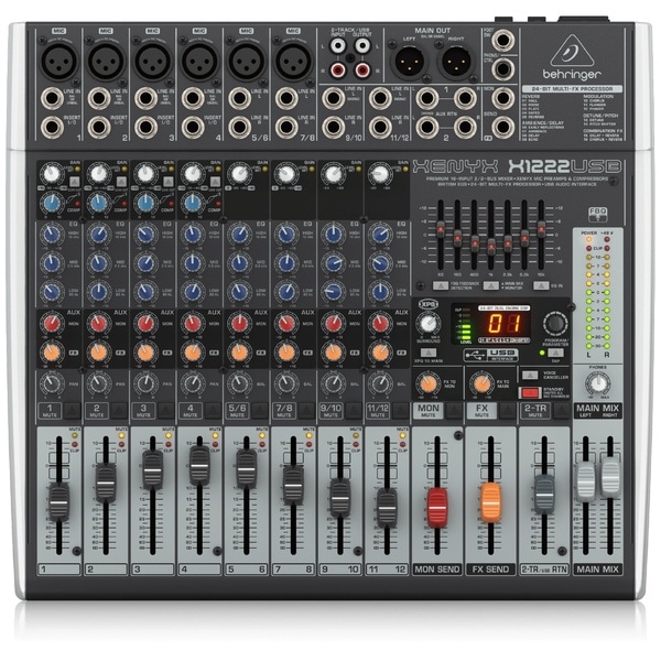 USBオーディオインターフェース、7バンドGEQ、高性能FXプロセッサーを搭載した12入力アナログミキサー