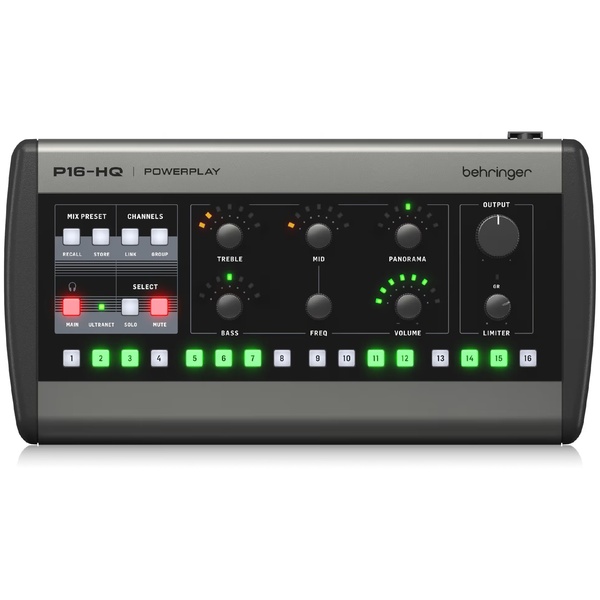 114dB D/Aコンバーター・3バンドEQ・16プリセット搭載で手元で完結する16chパーソナルモニタリングミキサー