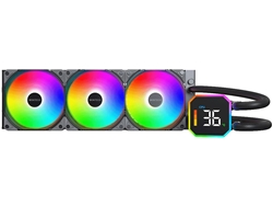 HyperFlow DIGITAL 360 シリーズ 温度モニター付きオールインワン簡易水冷CPUクーラー (ARGBトリプルファン・ブラック)