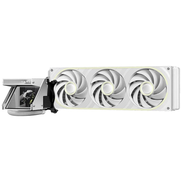 TRYX Holo 360mm AIOホログラフィックビジュアルGIPHY内蔵Asetek 280w TDP ホワイト