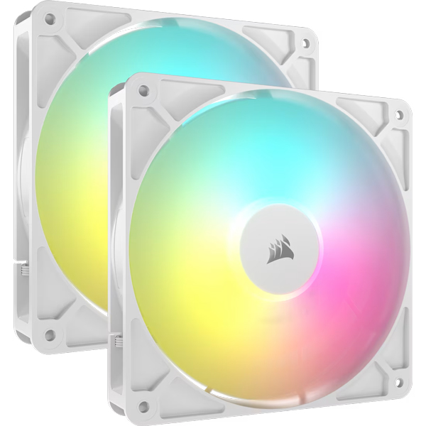 PCケースファン RS140 ARGB WHITE Dual Fans