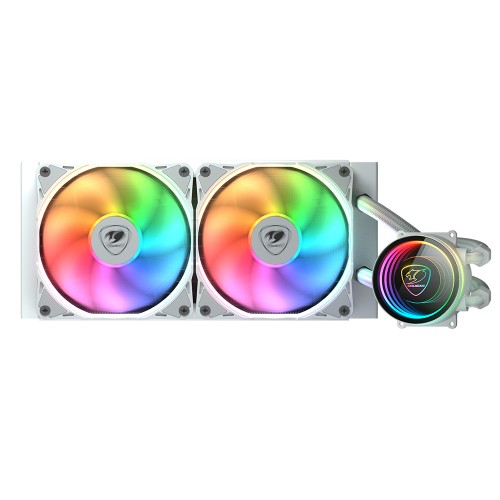 Poseidon Elite 240 ARGB White/240mm水冷CPUクーラー/インフィニティミラーデザインの回転式水冷ヘッド/Intel LGA1851/1700/1200/115X/1366/AMD AM5/AM4/AM3/AM2/FM2/FM1