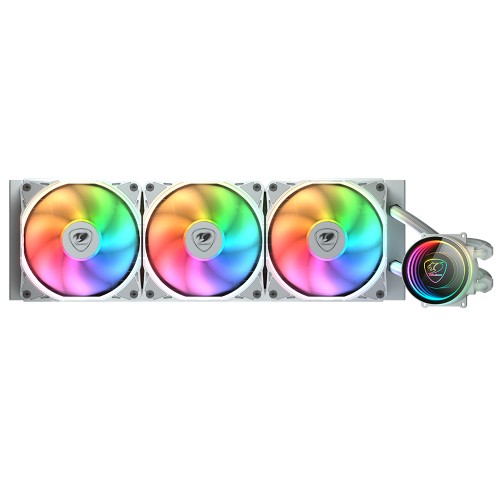 Poseidon Elite 360 ARGB White/360mm水冷CPUクーラー/インフィニティミラーデザインの回転式水冷ヘッド/Intel LGA1851/1700/1200/115X/1366/AMD AM5/AM4/AM3/AM2/FM2/FM1