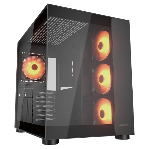 FV150 RE Black/ミドルタワーケース/ブラック/ピラーレスデザイン/120mm ARGB PWMファン4基標準搭載/デュアルチャンバー設計/360mmラジエーター対応/大型GPU対応