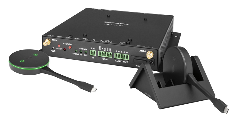 ワイヤレスオンライン会議システム セット (AM-3200-WF-I エアメディア受信機x1台、AM-TX3-100 送信機x2、AM-TX3-100-CRADLE クレードルx1台)