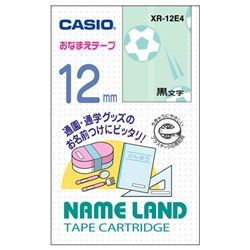 ネームランド用おなまえテープ 12mm サッカーボール柄
