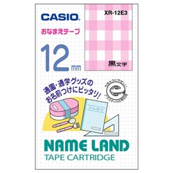 ネームランド用おなまえテープ 12mm チェック柄