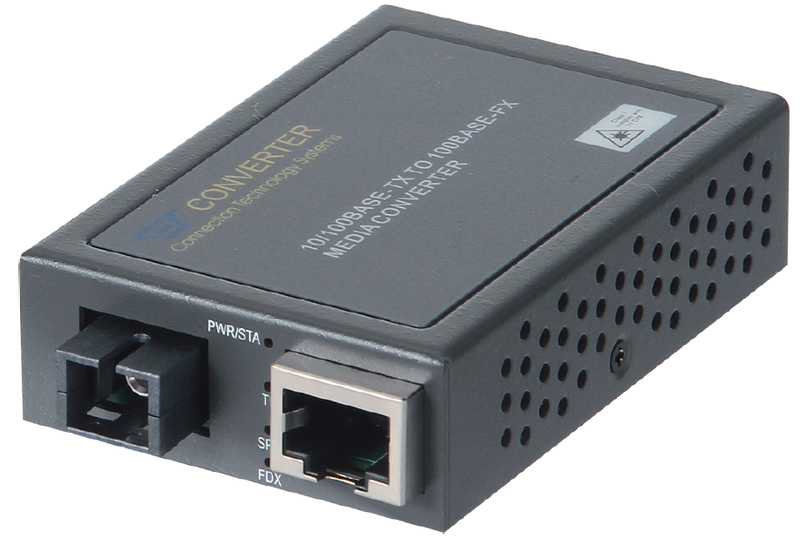 ミニサイズ WDM(Bi-Di) ファストイーサ・メディアコンバータ 10/100BaseTX to 100BaseFX(1芯WDM、SC、TX1550/RX1310、20km)