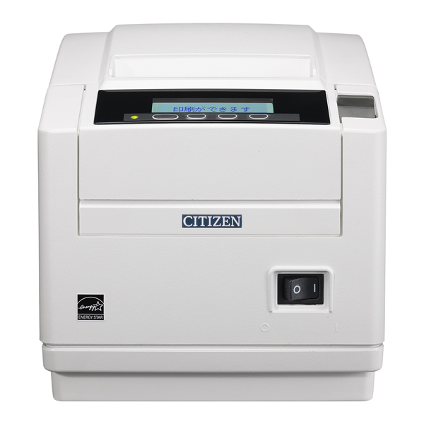 コンパクトラインサーマルプリンター（最大印刷速度500mm/秒、用紙幅58/80mm、USB I/F、ホワイト、用紙セーブ機能、多階調印刷）