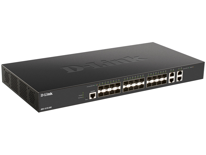DXS-1210-28S 10ギガビットL2 スマートマネージドスイッチ、10G SFP+スロット×24、100/1000/10G BASE-T×4、リミテッドライフタイム保証対象