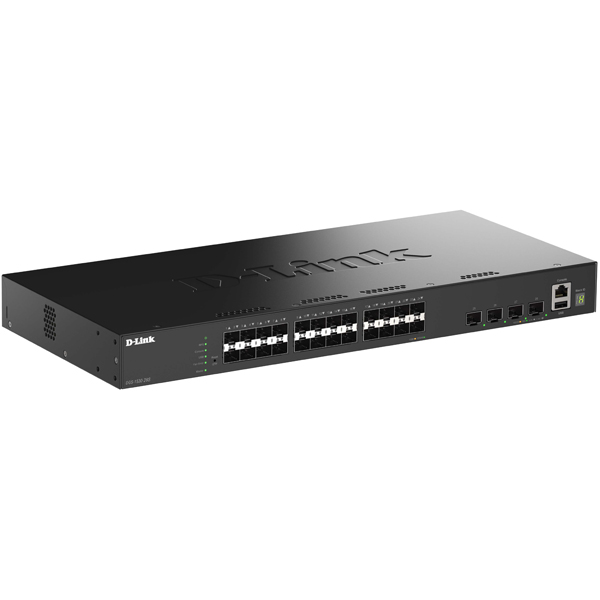 DGS-1530-28S ギガビットL2スタッカブルスマートマネージドスイッチ、SFPスロット×24、10G SFP+スロット×4、リミテッドライフタイム保証対象