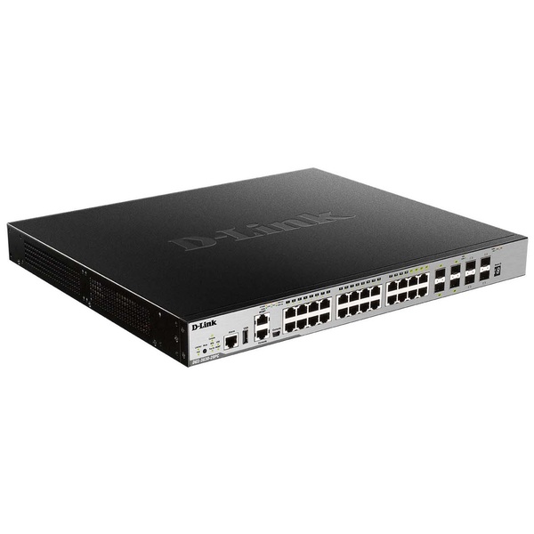 ギガビットL3スタッカブルスイッチ、PoE+対応（最大370W給電）、10/100/1000BASE-Tポート×24（SFPコンボスロット×4）、10G SFP+スロット×4、MPLSイメージ（MI）