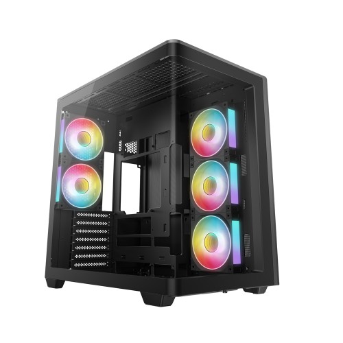 CG590U 5F/パノラマデザイン ミドルタワーケース/曲面強化ガラスパネル/ARGBファン5基標準搭載/背面コネクタMB対応/360mmラジエーター対応