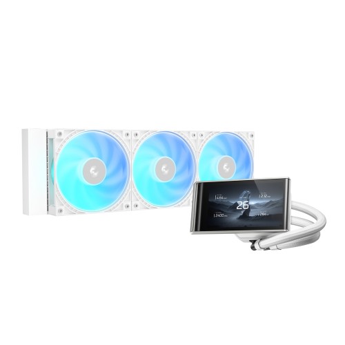 LT360 VISION WH ARGB/360mm水冷CPUクーラー/角度調整可能4.5インチIPSウルトラワイドディスプレイ/第6世代ポンプ/「FD12 ARGB V2」ファン/Intel LGA1851/1700/AMD AM5/AM4
