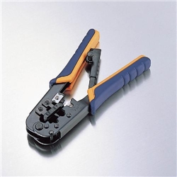 ラチェットタイプRJ45コネクタかしめ工具