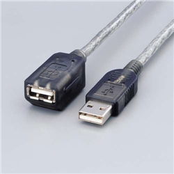 マグネット内蔵USB延長ケーブル(グラファイト) 1m