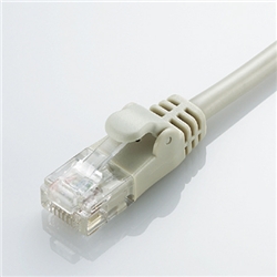 CAT5e準拠 やわらかLANケーブル 5m(ライトグレー)