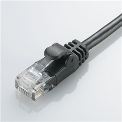 CAT6準拠 GigabitやわらかLANケーブル 1m(ブラック)