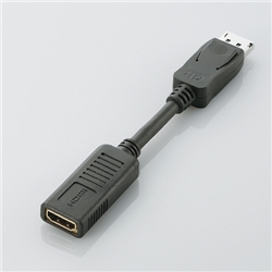 DisplayPort-HDMI変換アダプタ/ディスプレイポートオス-HDMIメス