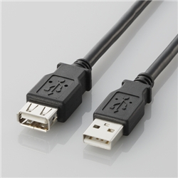 USB2.0準拠 延長ケーブル Aタイプ/5.0m(ブラック)