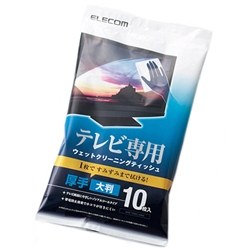 薄型テレビクリーナー/ウェットティッシュ/Mサイズ/10枚入