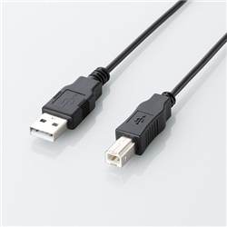 エコUSB2.0ケーブル/A-Bタイプ/エコ/2m/ブラック