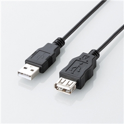 エコUSB2.0延長ケーブル/A-Aメスタイプ/エコ/3m/ブラック