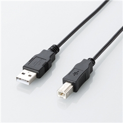 エコUSB2.0ケーブル/A-Bタイプ/エコ/0.5m/ブラック