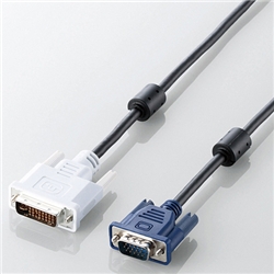 DVIケーブル アナログ接続用 1.5m/DVI-I29pinオス-D-Sub15pin(ミニ)オス (ブラック)