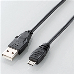 スマートフォン対応Micro-USB(A-MicroB)ケーブル/1.0m/ブラック