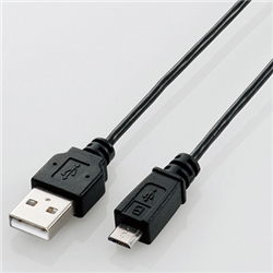 スマートフォン対応極細Micro-USB(A-MicroB)ケーブル/2.0m/ブラック