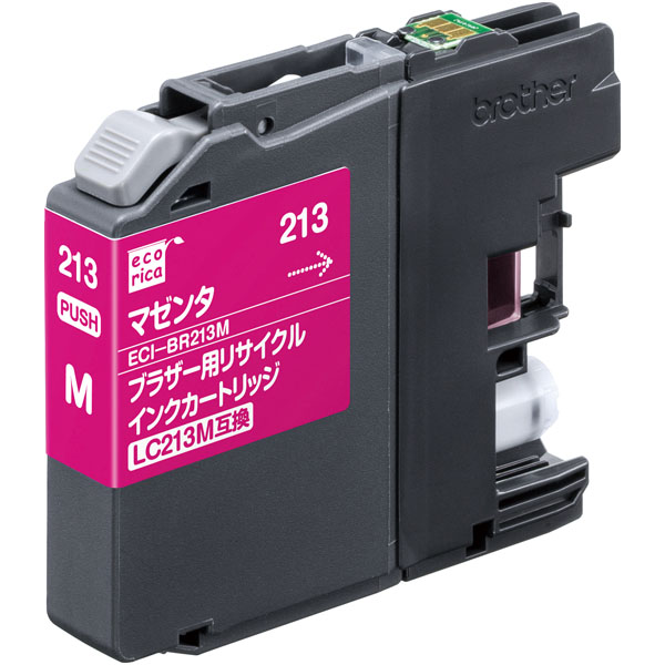 エコリカ リサイクルインクカートリッジ/ブラザー/LC213M/マゼンタ