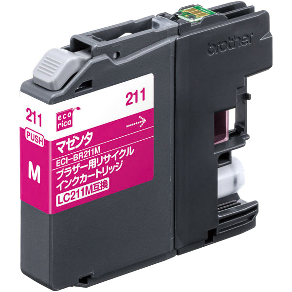エコリカ リサイクルインクカートリッジ/ブラザー/LC211M/マゼンタ