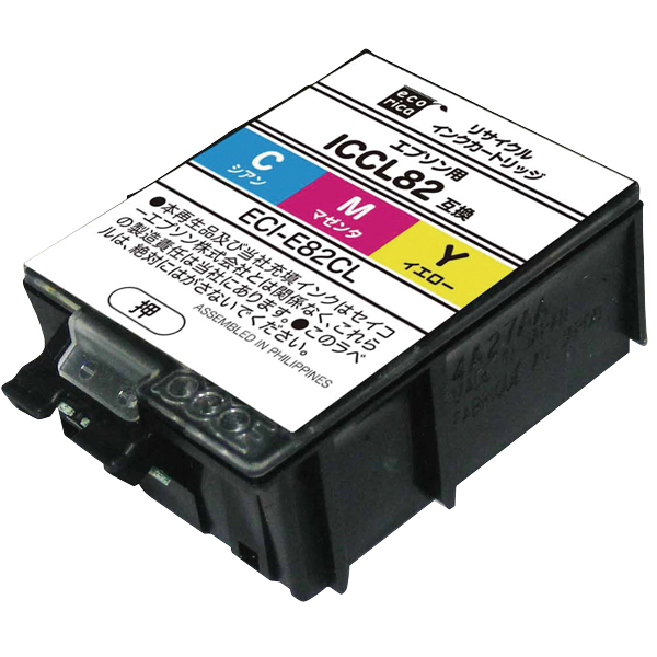 エコリカ リサイクルインクカートリッジ/EPSON/ICCL82互換/カラー
