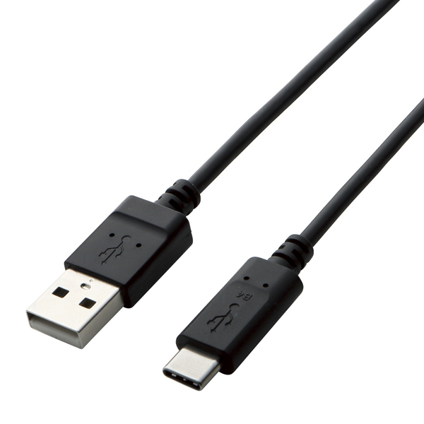 タブレット用USB2.0ケーブル/A-C/1.0m/ブラック