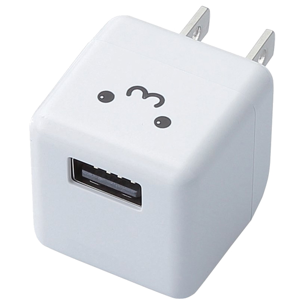 デジタルオーディオプレーヤー用AC充電器/Cube/1.8A/ホワイトフェイス