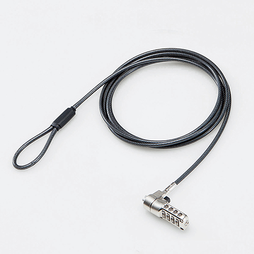 セキュリティワイヤー/ダイヤル錠/スロットサイズ(3.2×4.5mm)
