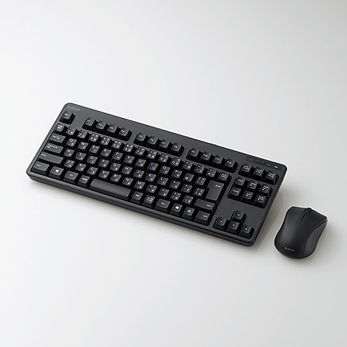 無線キーボード＆マウス/メンブレン式/コンパクトサイズ/ブラック