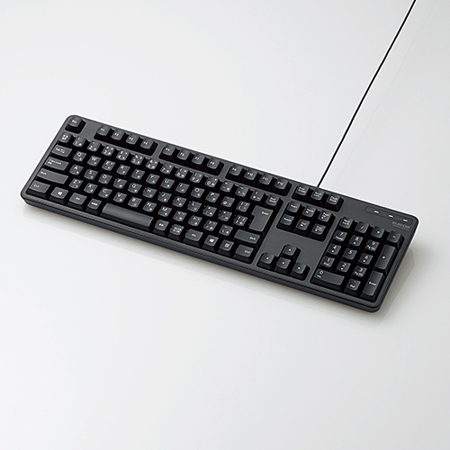 有線キーボード/メンブレン式/フルサイズ/ブラック