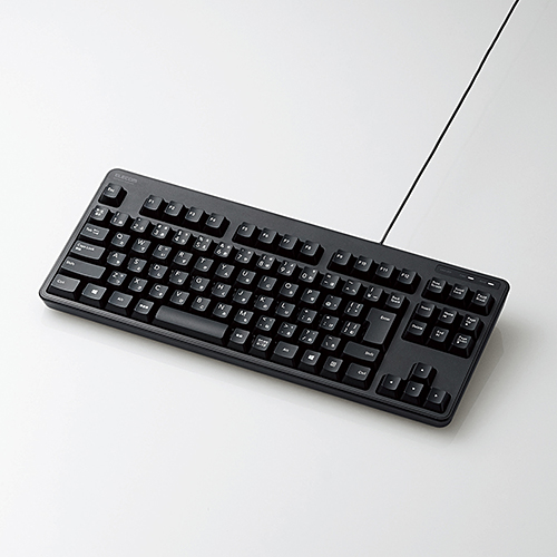 有線キーボード/メンブレン式/コンパクトサイズ/ブラック