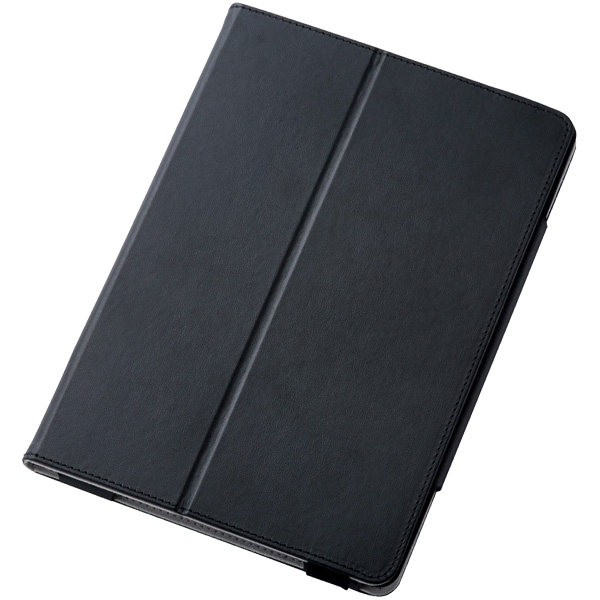 iPad 10.2 2019年モデル用フラップケース/ソフトレザー/2アングル/軽量/ブラック
